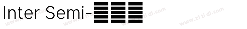 Inter Semi字体转换